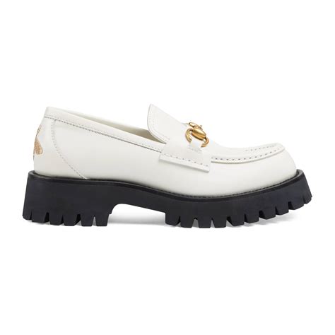 womens white gucci loafers|gucci wool loafer.